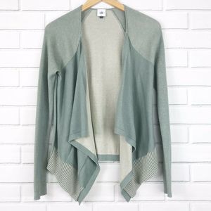 Cabi M Pocket Cardigan Small Sage Drape Open Front